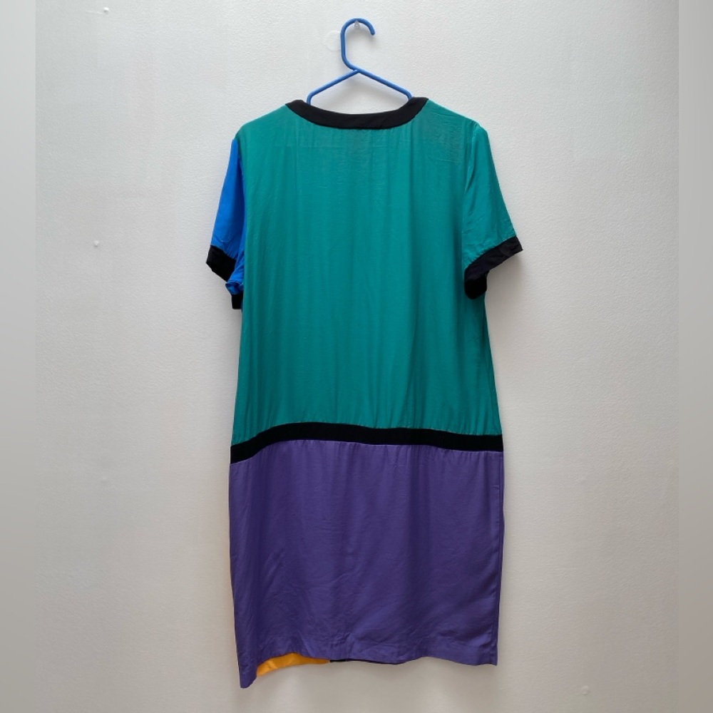 Vintage - Lori Ann 80’s Colour-block Mod Shift Dress - Picture 3 of 7